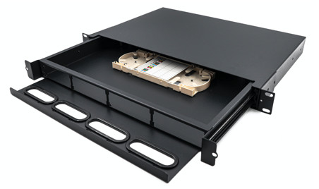 19"は1U 48Port 96データ センタのためのLCの繊維光学のパッチ・パネル・キャビネットの芯を取る
